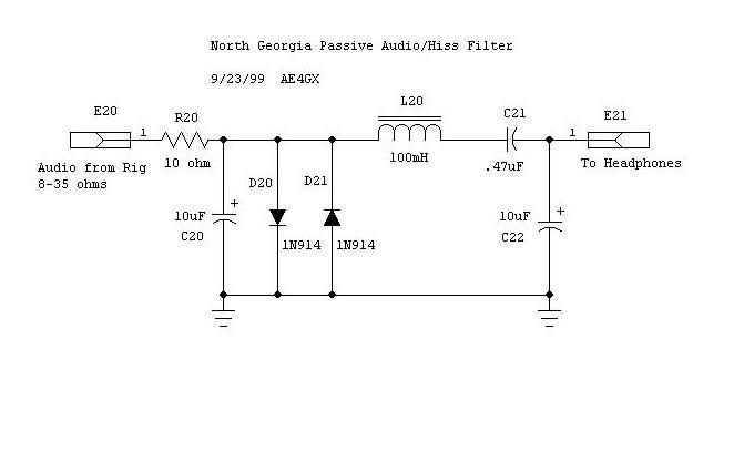 Audio Hiss Filter Circuit